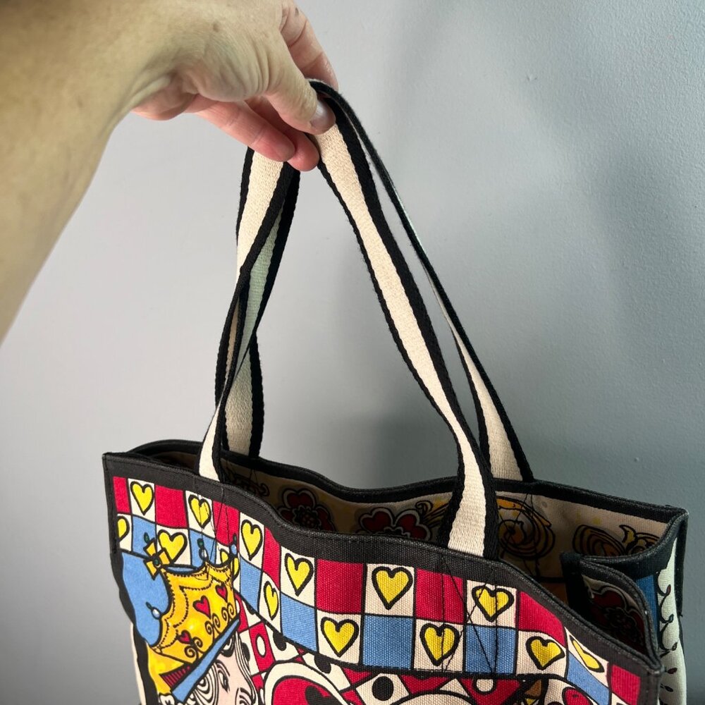 Brighton Queen Of Love Tote Bag With Heart Design & Bold Colors Purse Cards - Picture 13 of 16